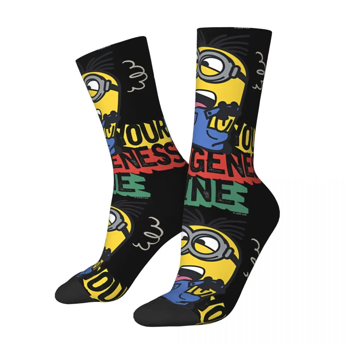 Funny Crazy Sock for Men Glorious Hip Hop Vintage Despicable Me Happy Quality Pattern Printed Boys Crew compression Sock Casual