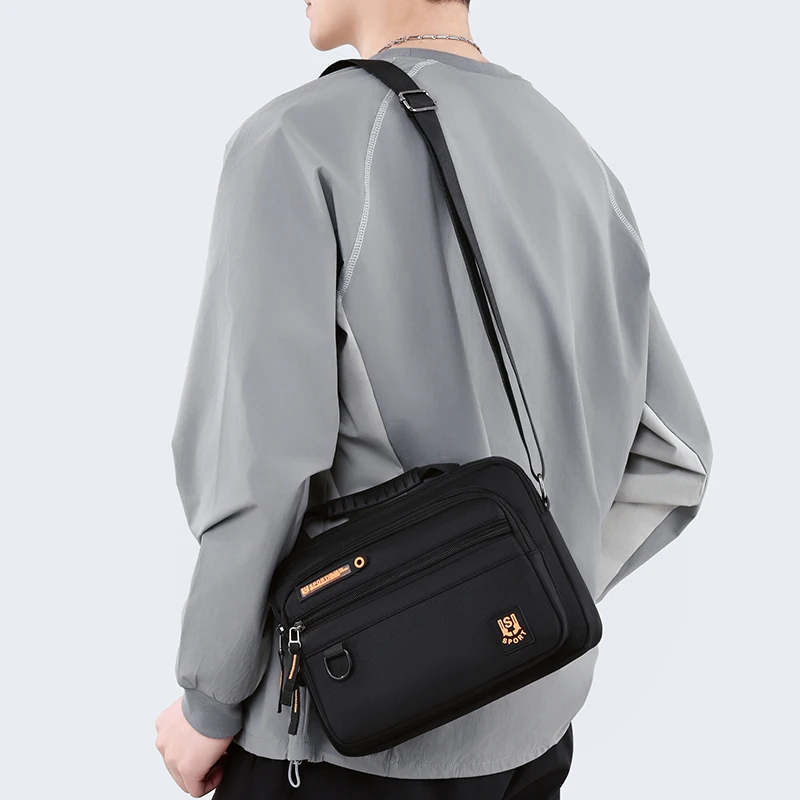 Multi-Pocket Oxford Messenger Bag for Men – Roomy Crossbody Shoulder Pack for Office Travel & Everyday Carry