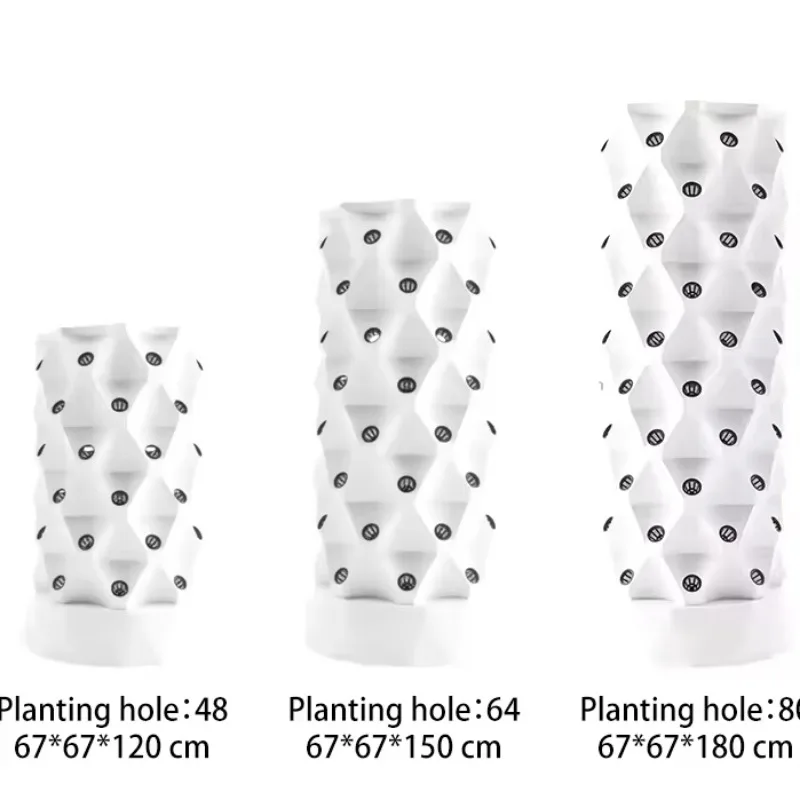 Aeroponic Hydroponic Tower Plastic Planters Garden Vertical Growing System For Garden Agricultural Soilless