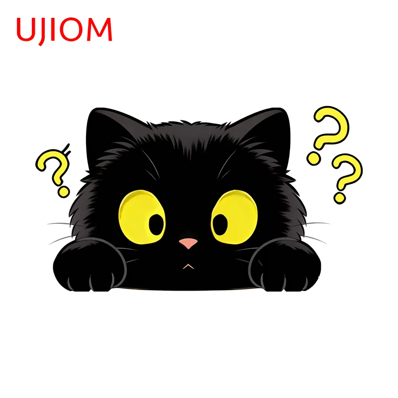 UJIOM Cat Peeker Graphics Wall Sticker Enchanting Prone Posture Sunscreen Edgy Decal Suitable For Delicate Wallpapers For Kids