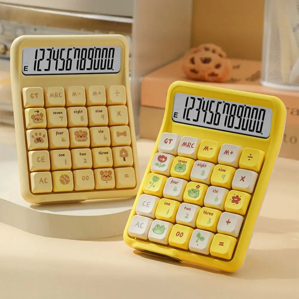 Detachable Mute Mahjong-Sound Calculator Cute Mechanical Buttons Electronic Calculators Cartoon Large Screen