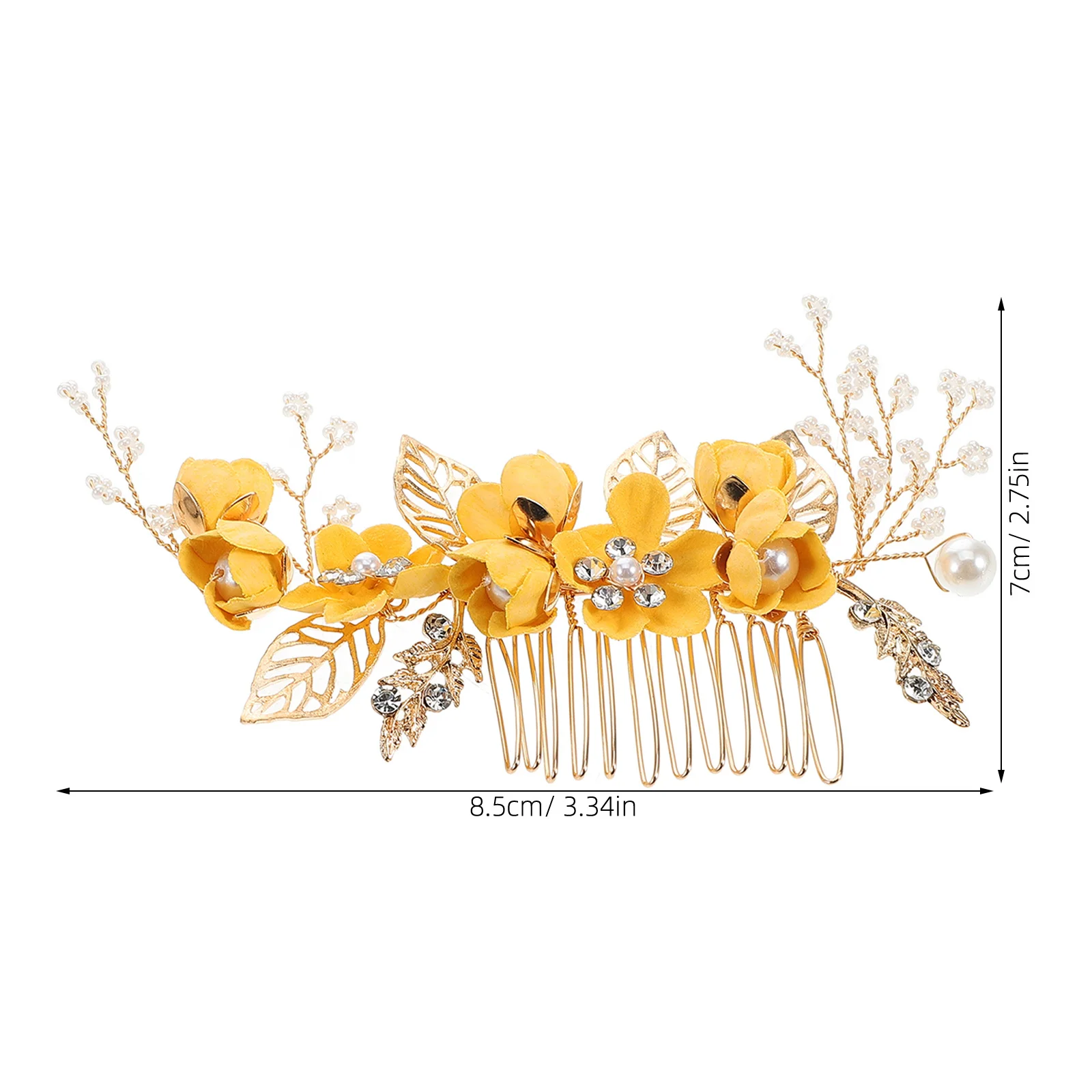 مشط شعر الزفاف الزهري أنيق من حجر الراين على شكل زهرة دبوس شعر زفاف العروس خوذة إكسسوارات الشعر الديكور لوصيفات العروس #2