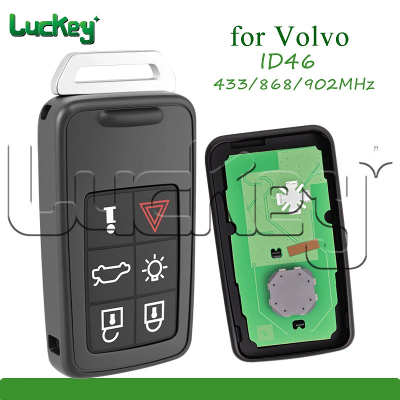 

Car Remote Smart Key for Volvo XC60 XC90 S60 S90 2009-2014 KR55WK49224 KR55WK49266 Car Key Fob ID46 433/868/902MHz 6 Buttons