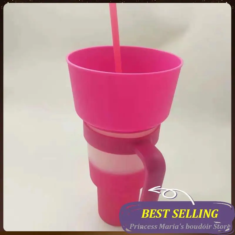 

AB30-1 Piece Stadium Tumbler With Snack Bowl, Snack Tumbler Reusable Snack And Drink Cup For Adults Kids Blue B