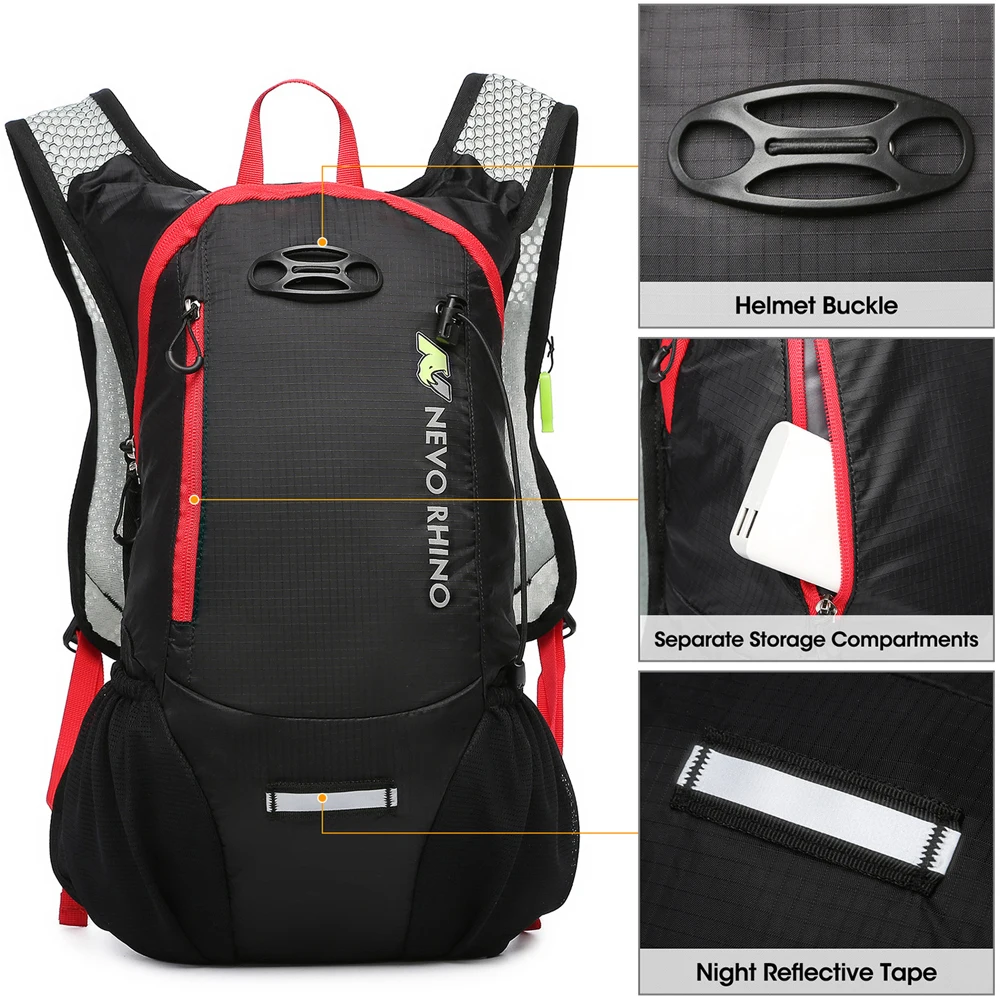 Lightweight Hydration Backpack, Running Backpack with 2L Water Bladder, Hydro Water Daypack for Cycling, Hiking, Rave, 1Pc