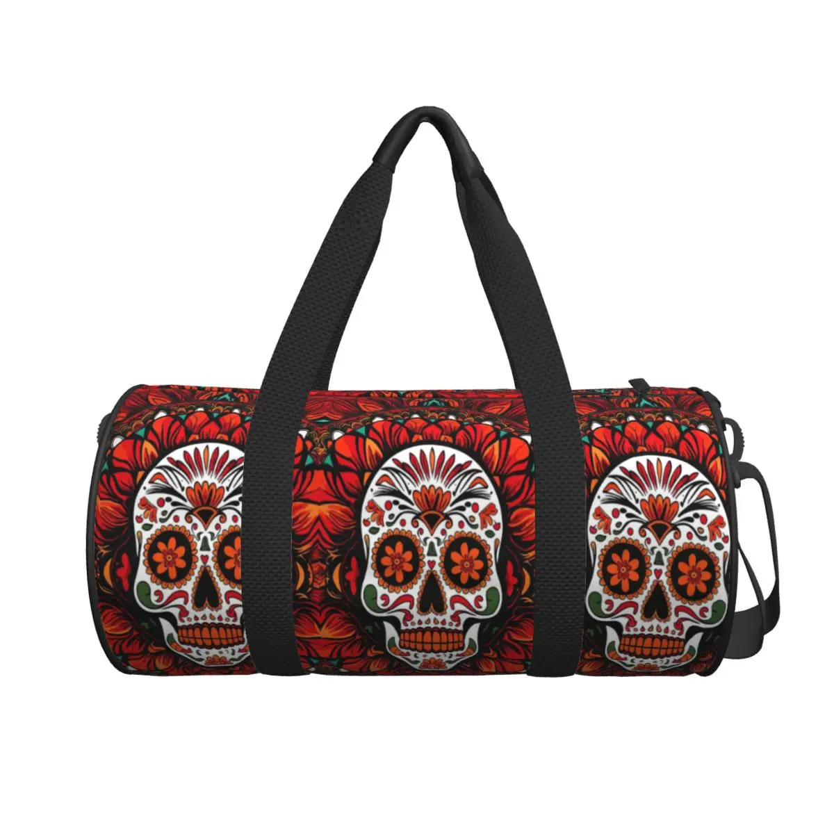 

Мексиканский череп Калавера Иллюстрация Большая спортивная сумка Многофункциональная дорожная сумка Duffle Сумки Сумка для фитнеса