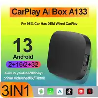 3 en 1 Android 13 AI Carplay Android Auto adaptador inalámbrico OEM cableado a caja CarPlay inalámbrica conexión rápida Netflix YouTube