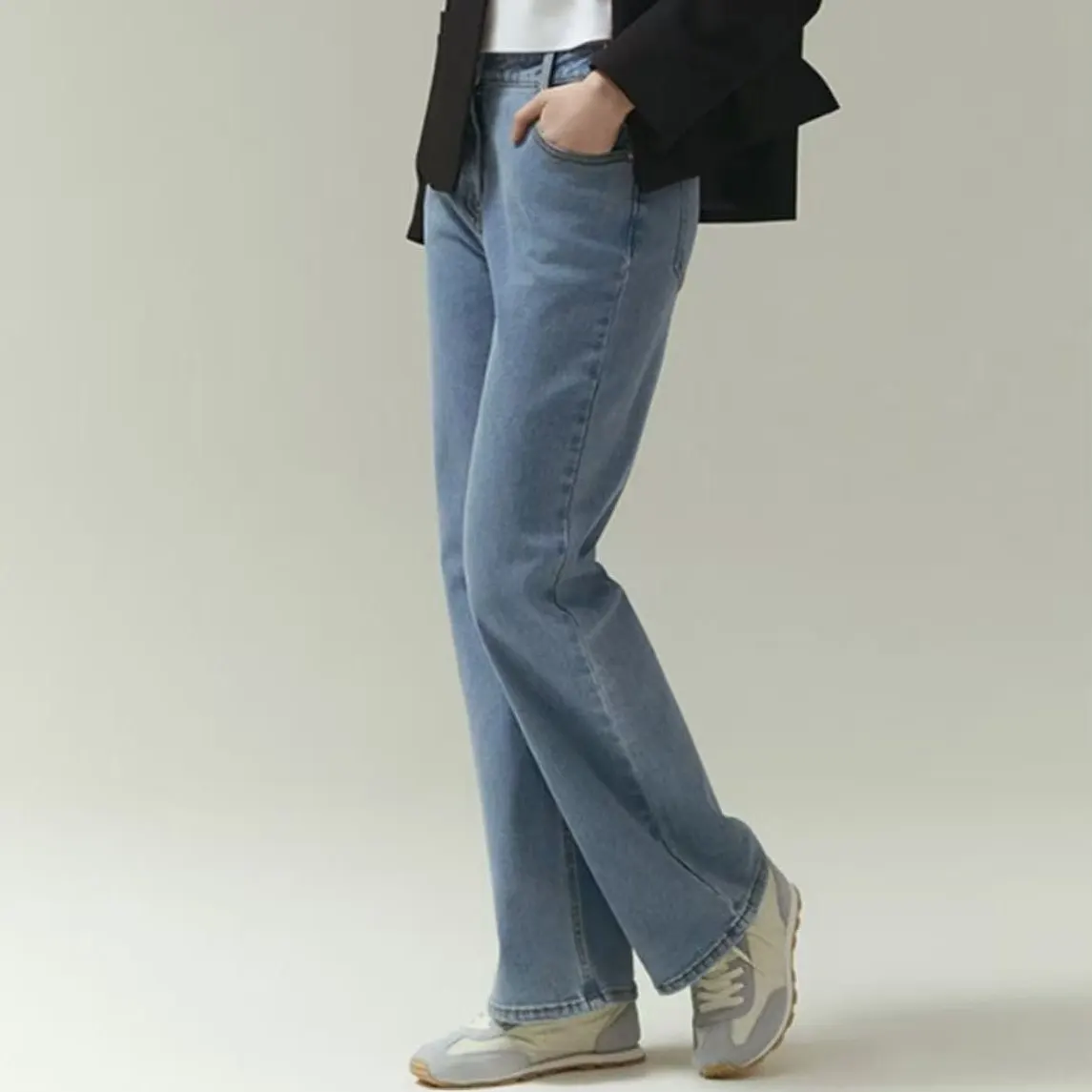 

Awei Spring New Sle Women's Jeans High Waist Straight Leg Versatile Slimming Denim Pants Korean Waed Zipper Casual Ladies
