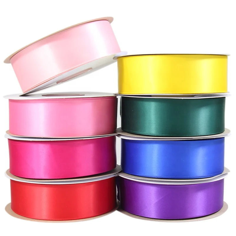 

Happy New Year Eco-Friendly Polyester Satin Ribbon 4cm for Flower Bouquets and Christmas Decorations
