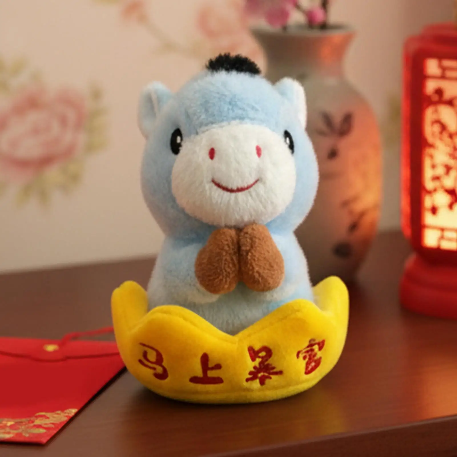 Für Pferd Jahr Maskottchen Puppe Plüsch Spielzeug Frühling Festival Tier Schlüsselbund Ornamente Plüsch Pferd Schlüsselbund Für Kinder Jungen Urlaub