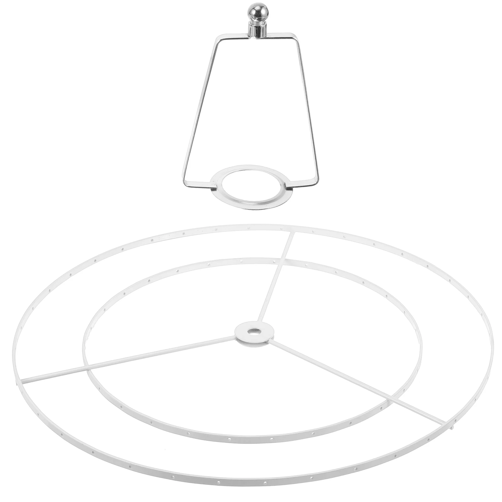 

Retro Chandelier Stand Vintage Frames Lamp Shade for Table Double Layer Holder Fitting
