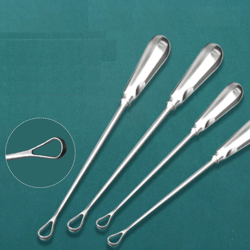 Double Eyelid Tool - Long-Handled Scraper With Cross-Shaped Teeth And Hook