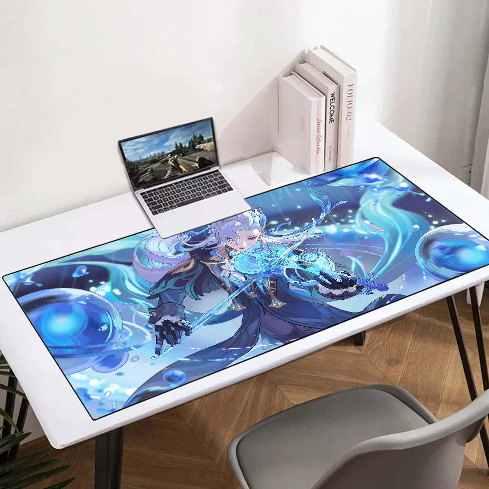 

Neuvillette Genshin Impact Mousepad Mouse Mat Desk Mat With Pad Gaming Accessories Prime Gaming XXL Keyboard Pad Padding Mat