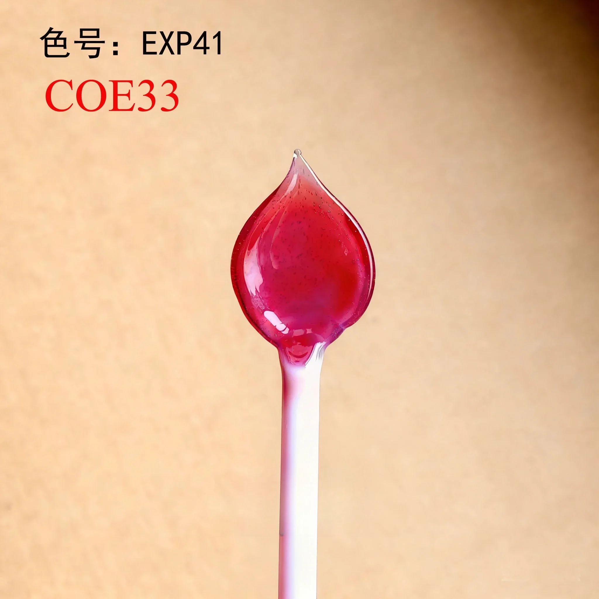 Limited Offer EXP41B 540 Rose Red Bubble Plate Rod, Burning Glass Lamp Rod Color High Borosilicate Glazed Hard Material