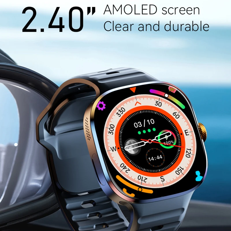 Relógio inteligente original m99 com sistema duplo 2.4 "tela amoled, ip67, bluetooth 5.3, esporte, frequência cardíaca, monitoramento do sono, nfc, cam