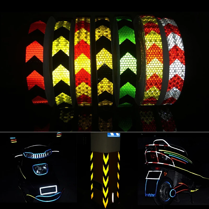 width-25cm-reflective-safety-tape-honeycomb-yellow-red-white-for-car