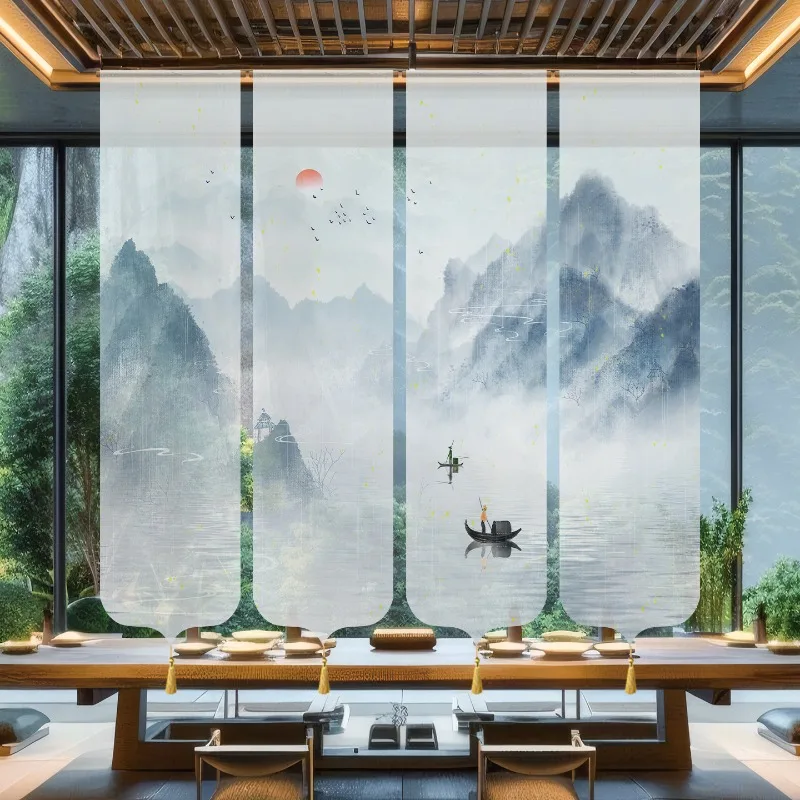 4pcs-chinese-ink-landscape-painting-tulle-curtain-sheer-hanging-valance-for-living-room-partition-windows-curtain-teahouse-decor