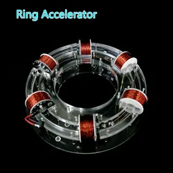 DIY Ring Accelerator Electromagnetic Cyclotron Model Physics Experiment Teaching Aid Kit Creative High-Tech Toy Gift for Kids