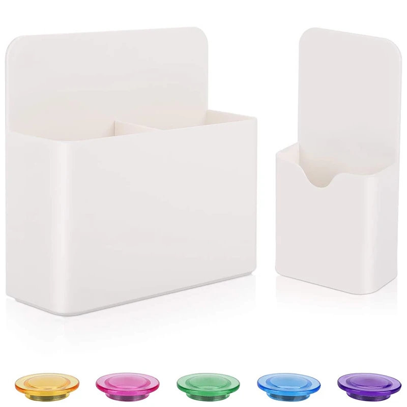 A1033Z~Magnetic Dry Erase Marker Holder,2 Pack Magnet Pen Pencil Cup Storage Holders Organizer for Whiteboard Desk