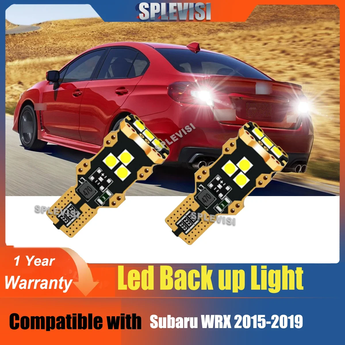 2xT15 921 912 Xenon White 6000K Reverse Backup Light 12V Replace Kit For Subaru WRX 2015-2019 WRX STI 2015 2016 2017 2018 2019