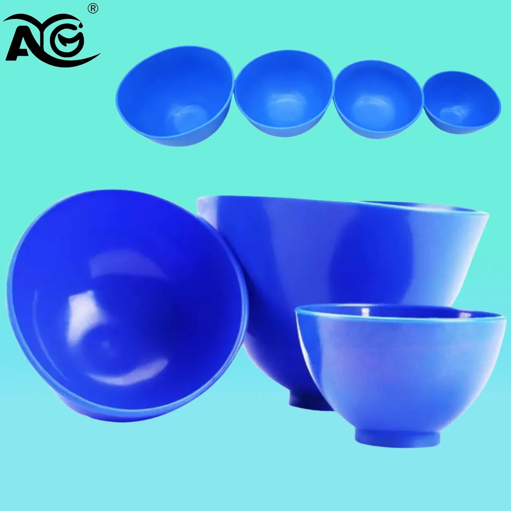 AG Silicone Dental Mixing Bowl  Rubber Flexible Plastic Spatula for Alginate Impression Plaster Materials Hygiene Tools