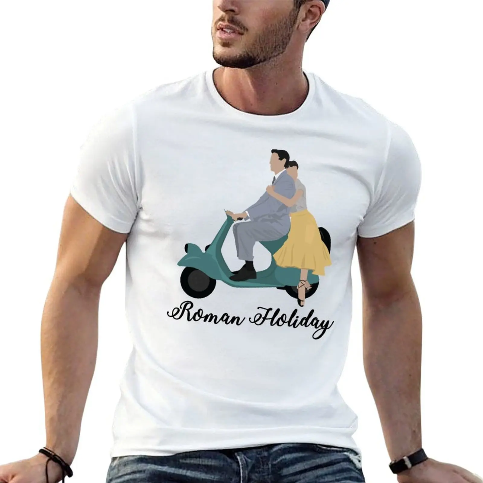 Roman Holiday T-Shirt t shirt man plain t shirts for man cotton soft man t shirts for men T-shirt