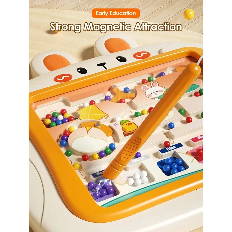 1 jouet de planche à dessin magnétique puzzle pour enfants, classification des couleurs, jouet d'exercice logique