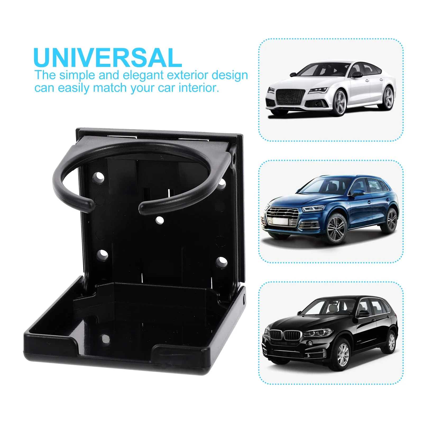 

1Set Car Cup Holder Folding Cup Holder for Car Fine Workmanship Smooth Finish Fits Most Bottles Convenient Storage Solution