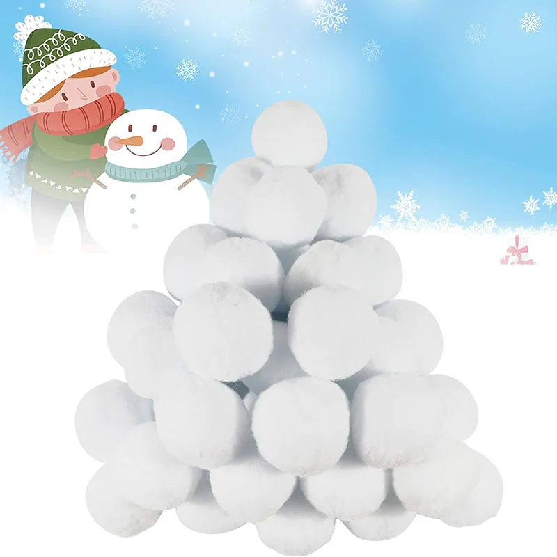 50 Pack Snow Toy Balls for Kids Indoor, Artificial Snow Fight Balls Kids Toys, Indoor Snow Fight Ball Set, Soft Snow Fake Balls