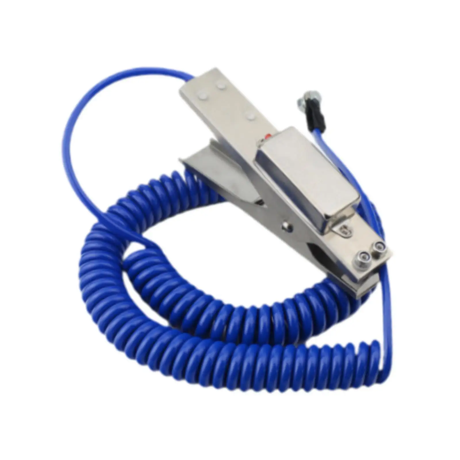 Spiral Wire Grounding Clamp with Copper Nail 5m Anti Static Clip for Industrial Chemical Storage Application