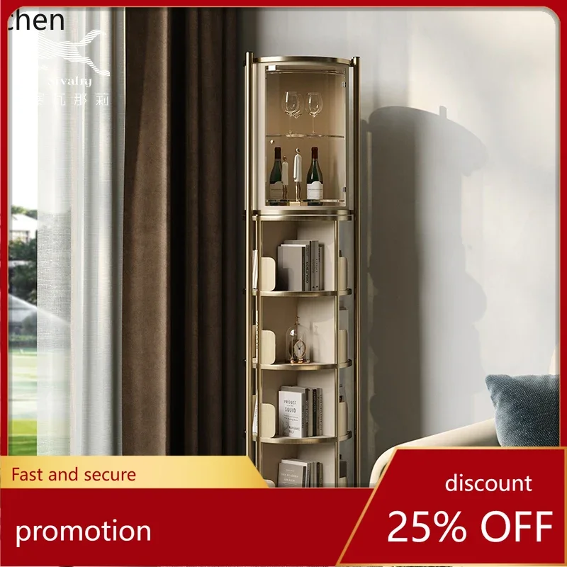 HT corner cabinet figure display stand rotating bookcase living room decorative cabinet