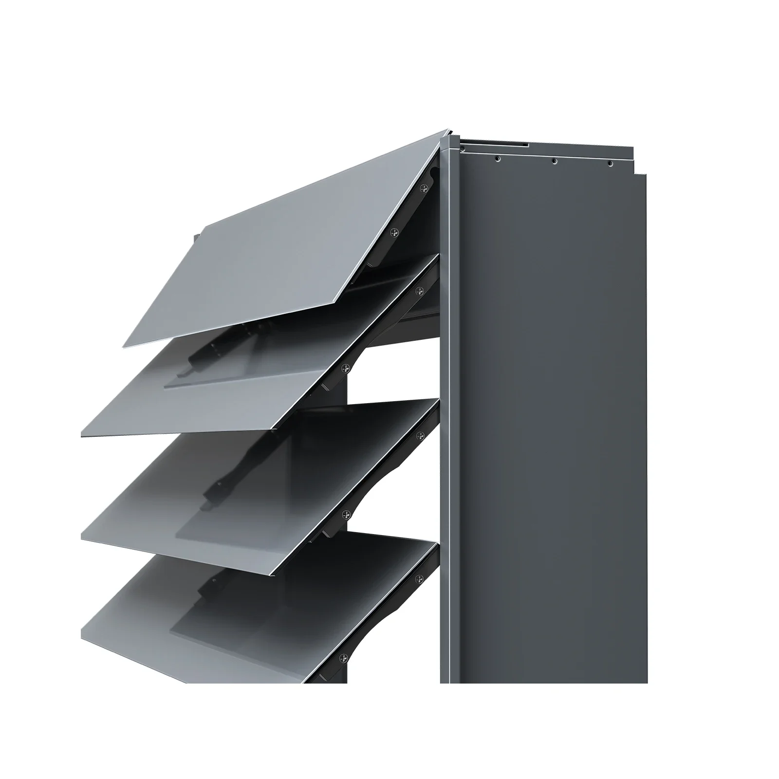 Wholesaler Smart Glass Door Window Room Display Shelf Kitchen Furniture Rack Storage Intelligent Roller Shutter Door