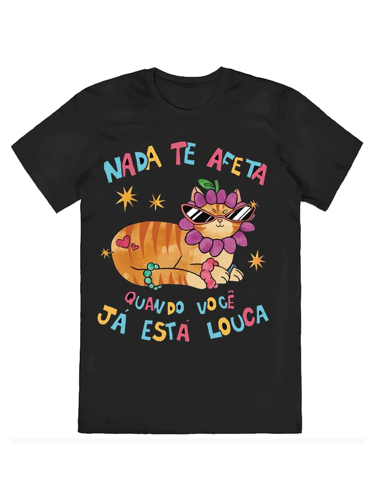 

Pure Cotton ort Sve T-irt Illustration Print Breathable Comfortable ex Summer Faion Casual Streetwear