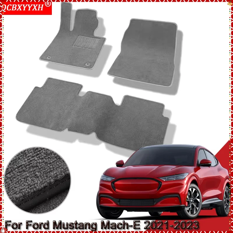 Custom Car Floor Mats Waterproof Non-Slip Floor Mats Internal Protection Carpets Rugs For Ford Mustang Mach-E 2021 2022 2023