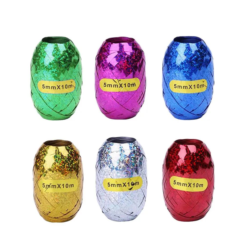 12Pcs Sparkle Curling Ribbons 10M Mixed Color Rolls Balloon Ribbon Gift Wrap Balloons Decoration Balloons Ribbons