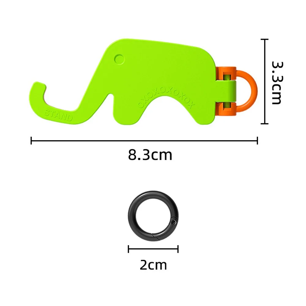 Soporte para teléfono móvil con forma de elefante, soporte portátil plegable para teléfono móvil, creativo con llavero, soporte para teléfono móvil