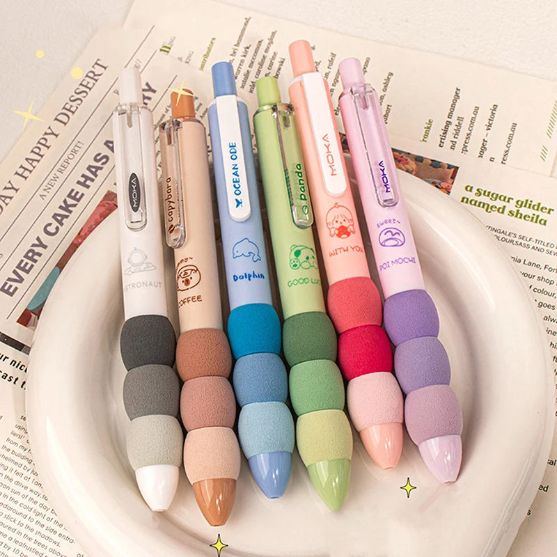 4Pcs Cartoon Cute Capybara Gel Pens Quick-Drying Writing Smooth Elegant Neutral Pens Aesthetic Stationery Office School Supplies