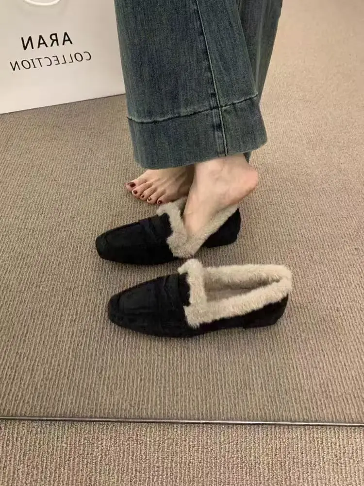 ربيع الخريف جديد مريح وأنيق مشبك حذاء مسطح موضة الجلد المدبوغ كل مباراة ضوء الفم عادية المرأة Zapatos Mujer