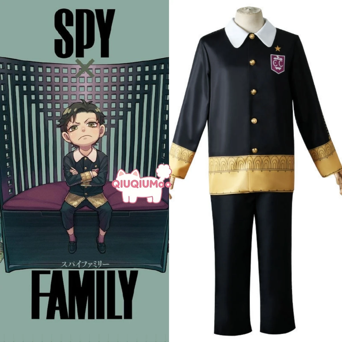

SPY×FAMILY Cosplay Costume Anime Damian Desmond Role Playing Eden Academy Uniform Outfit for Men Adult Child Comic Con Halloween