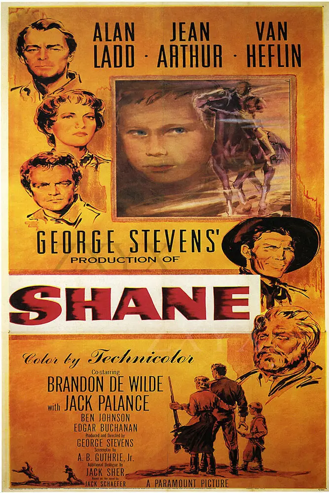 Shane Vintage Alan Ladd Jack Palance Movie Poster