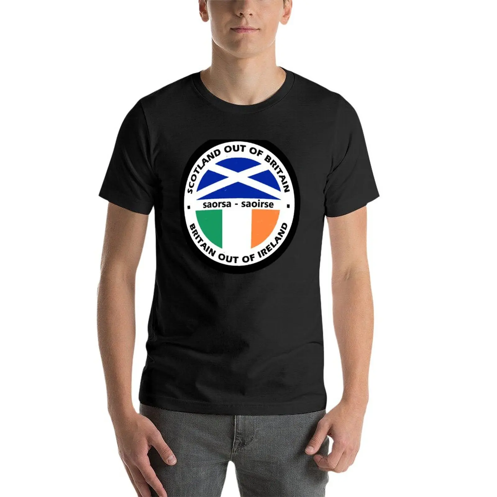 Scotland Out of Britain - Britain Out Of Ireland - SNP - SF- Celtic Saor Alba T-Shirt vintage clothes mens tall t shirts