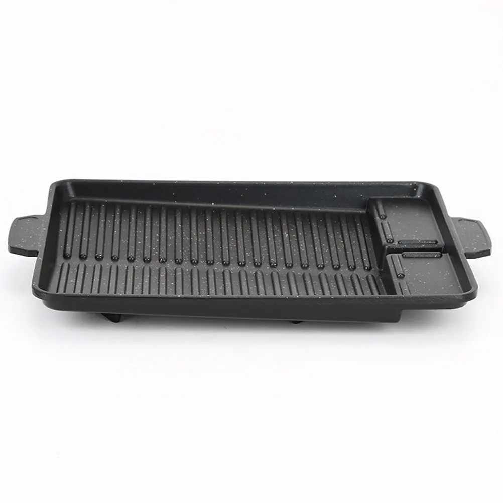 

Неликирующий противень для барбекю, легкий портативный противень для свинины, говядины, курицы, дома, уличного использования, черный бытовой противень для выпечки