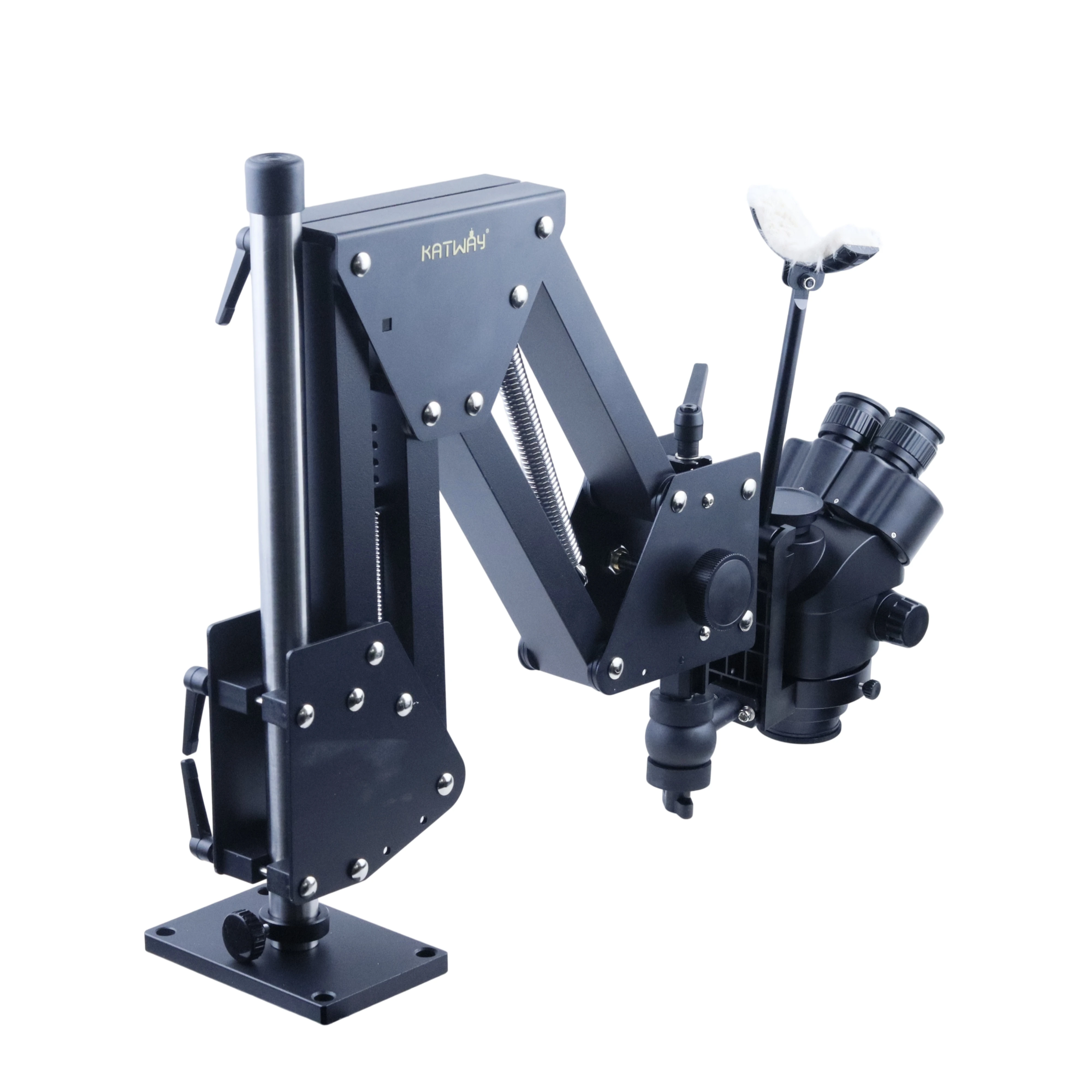 MS01B Jewelry Engraving Precision Stereoscopic Microscope, 7*45X with Screen, Binocular Microscope, Jewelry Tools