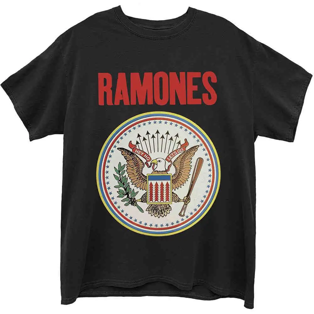 

Ramones - Presidential Seal Pattern Peripheral Printing Summer Luxury Brand Cotton Men's and Women's T-Shirts Short Sleeves