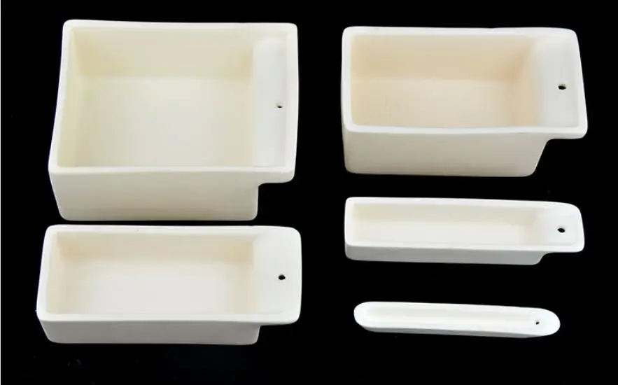 Alumina เบ้าหลอมเบ้าหลอมคอรันดัม Ark Burning เรือสแควร์พร้อมหลอดเตาข้อมูลจำเพาะ II