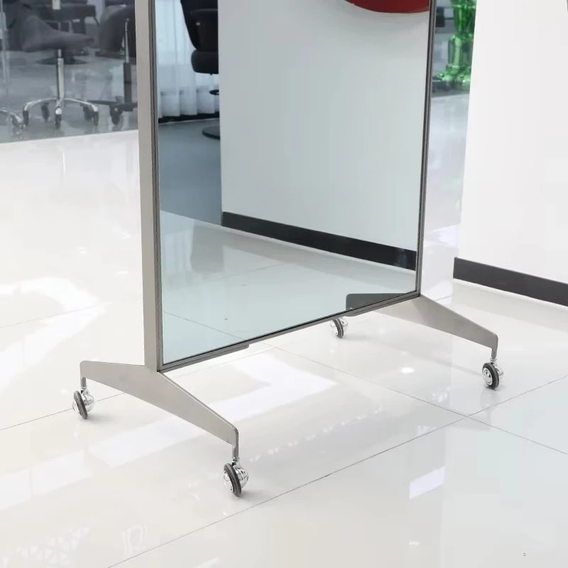 barber shop mirror table movable steering floor mirror double-sided mirror hair salon