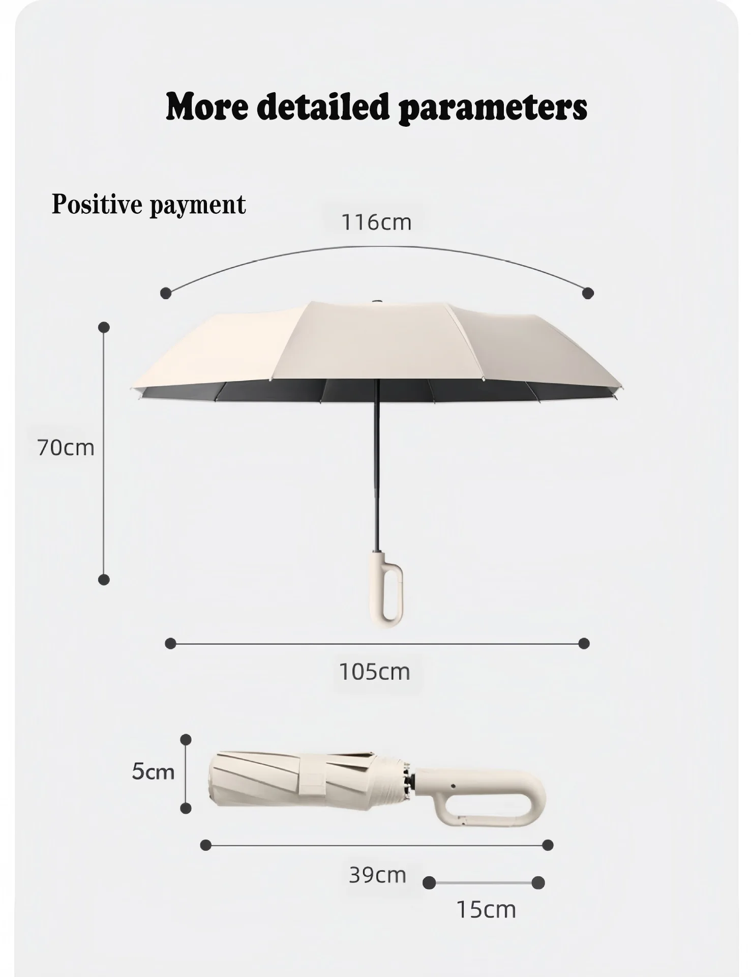 Umbrella UV Resistant Weather Resistant Dual-use Three Fold Ring Buckle Parasol Fully Automatic Folding Portable Umbrella