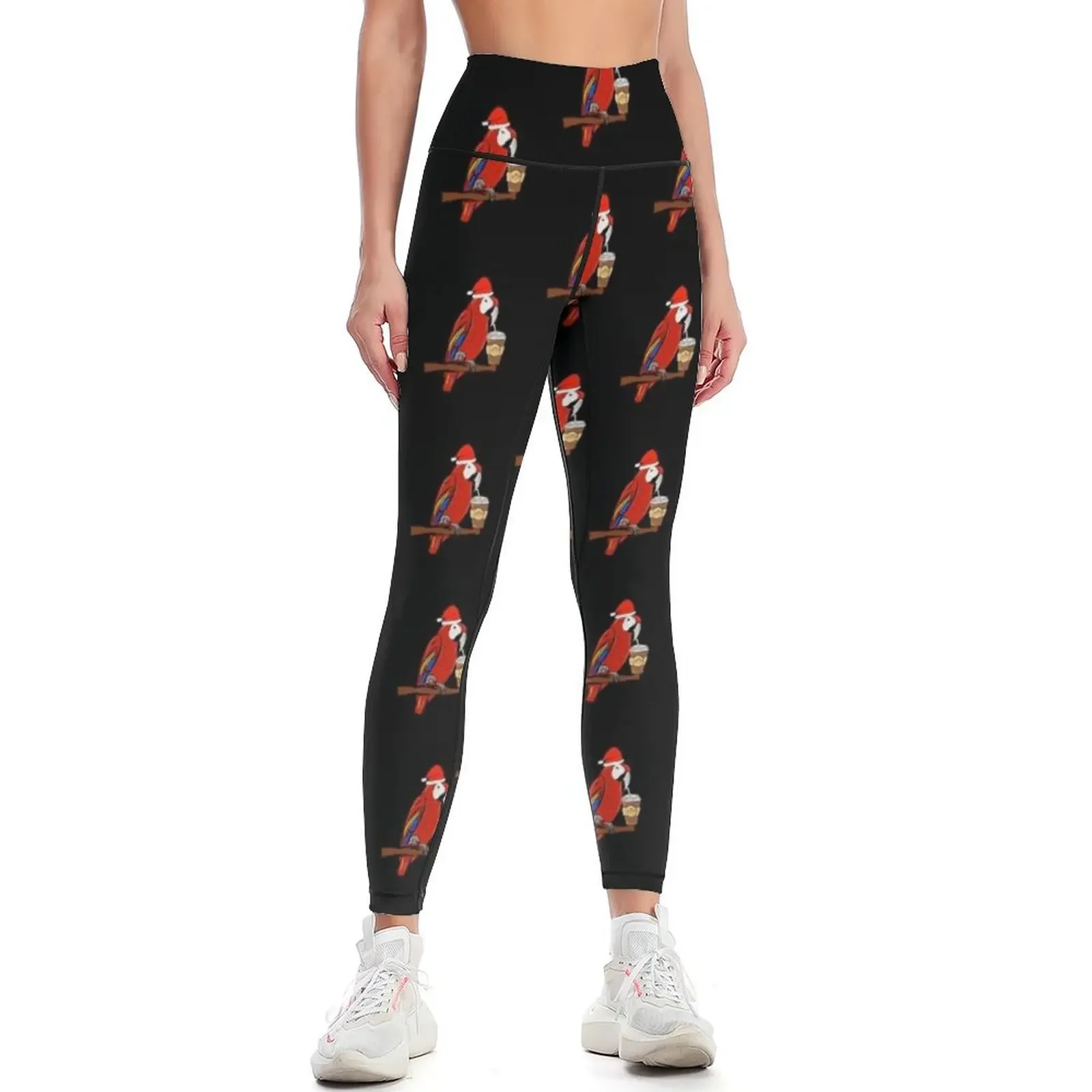 

Parrot - Christmas - Coffee Leggings Legging sexy woman flared Womens Leggings