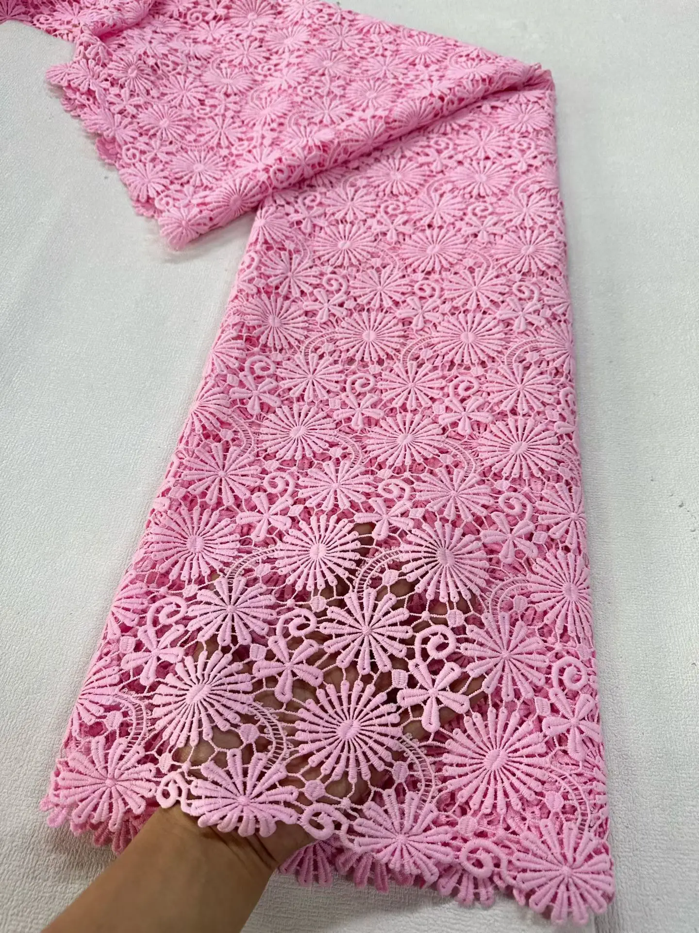 

Purple 2026 High Quality Fashion French Mesh Embroidery Sequins Lace Fabric African Nigerian Beads Lace Fabric For Wedding Dress