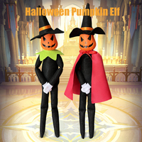 New Christmas Halloween Pumpkin Elf Doll Ornament 2024 Gifts Christmas New Year Funny Pendant Decoration